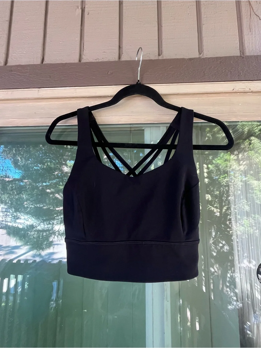 lululemon athletica Black Strappy Longline Sports Bra